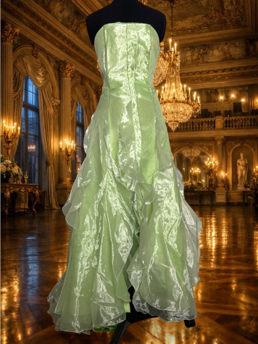 Green corset Jessica McClintock Gunne sax